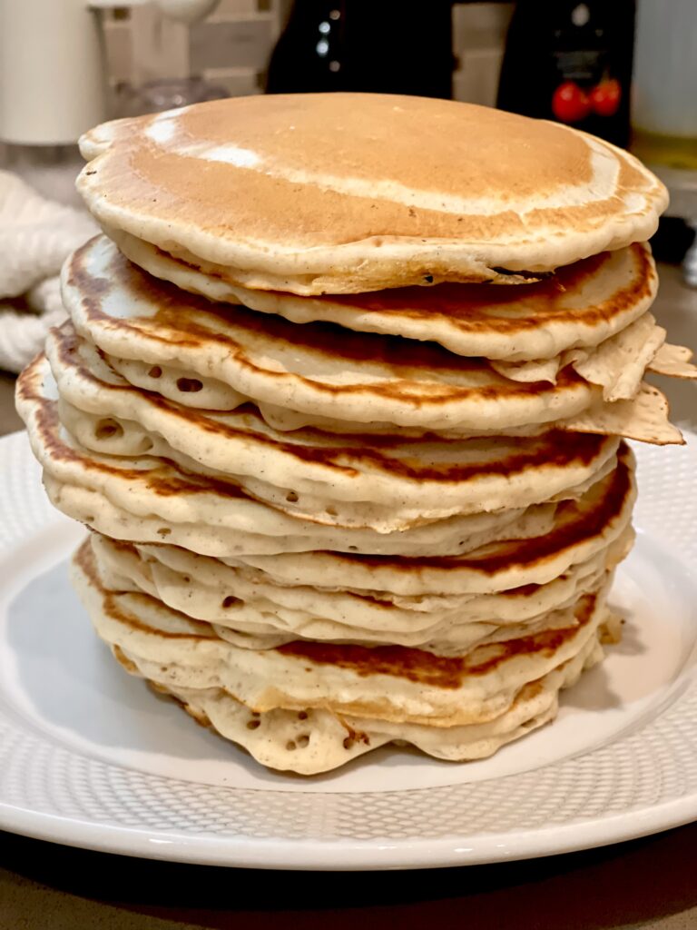 stack of sourdough pancakes