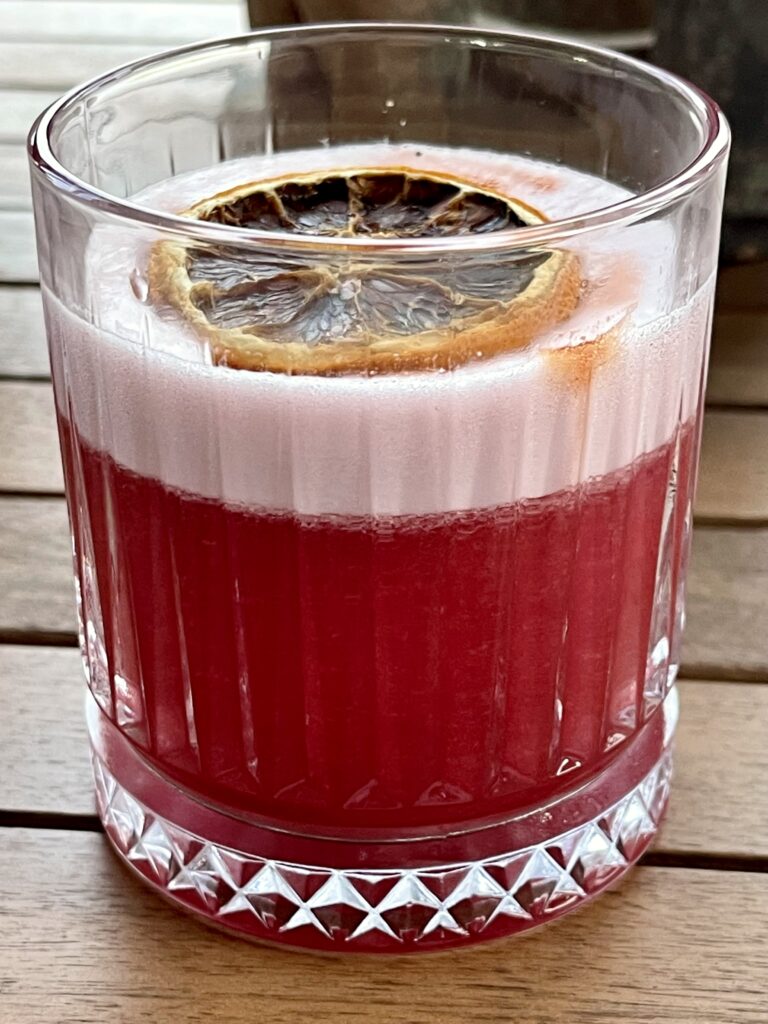 Blood Orange Honey Sour Cocktail