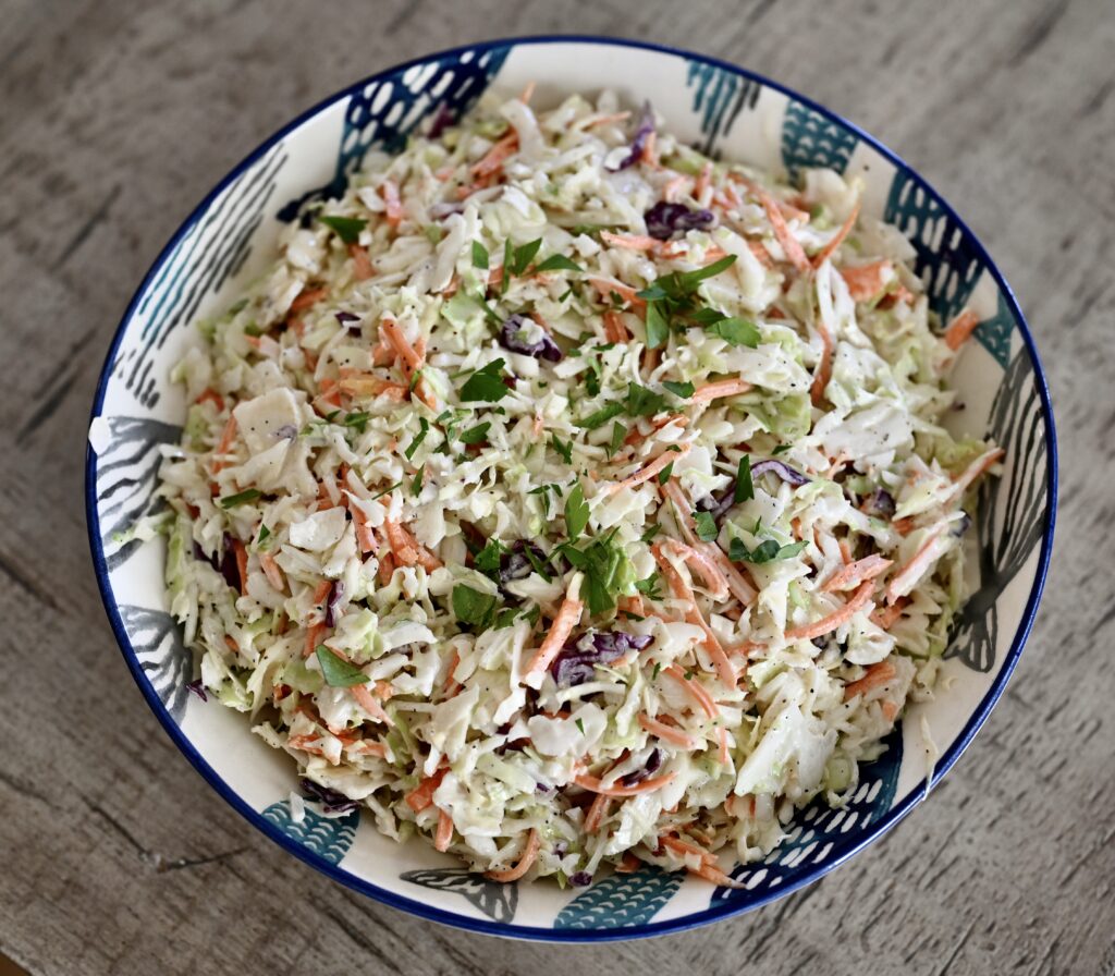 Classic Creamy Coleslaw with Dijon Vinaigrette